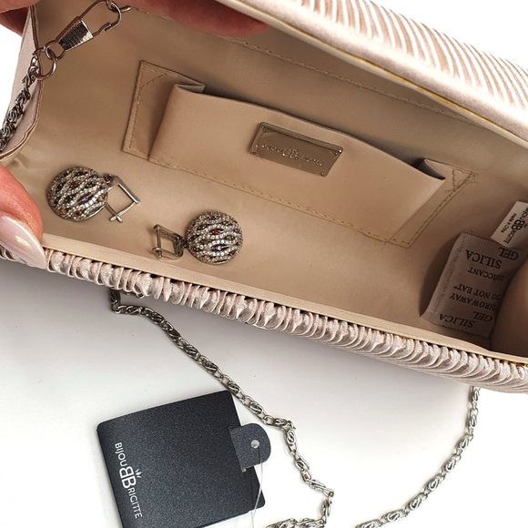 💜NWT Bijou Brigitte Clutch Shoulder Bag - Picture 2 of 3
